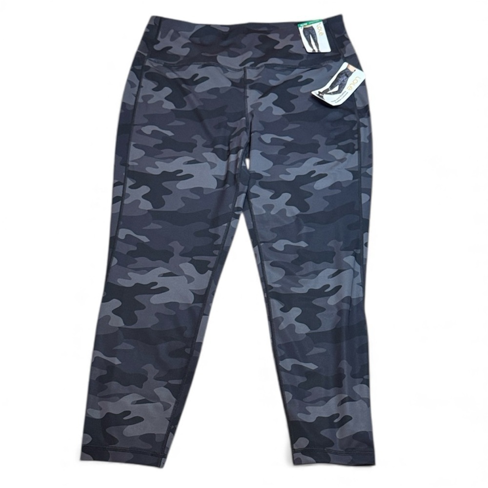 NWT Lole Women's Grey Camouflage Leggings XL Black Grey